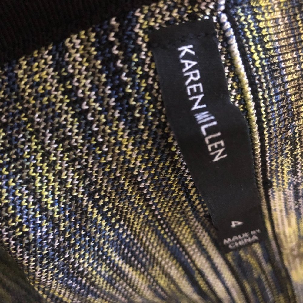 Karen Millen Black and Yellow Tweed-Effect Pencil Skirt - Picture 6 of 6